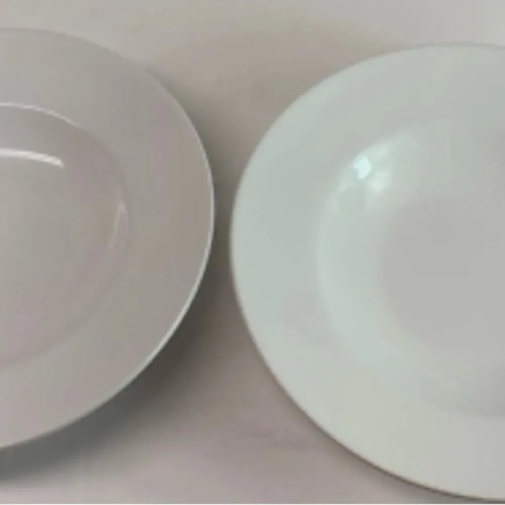 Alfredissimo Serving Bowls Large 12 Inch Round White Rimmed Set Of 2 Portugal